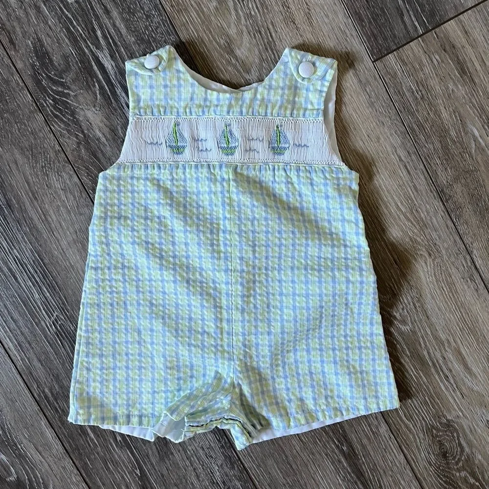 Carter's Smocked Baby Romper - Picture 1 of 8